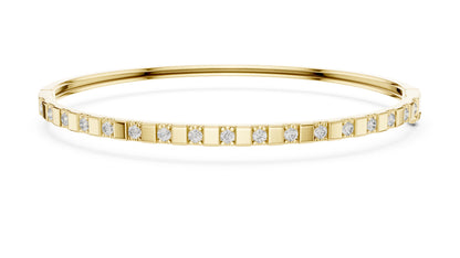 14k White Gold Round Lab-Grown Diamond Office Wear Bracelet | Pure Carat