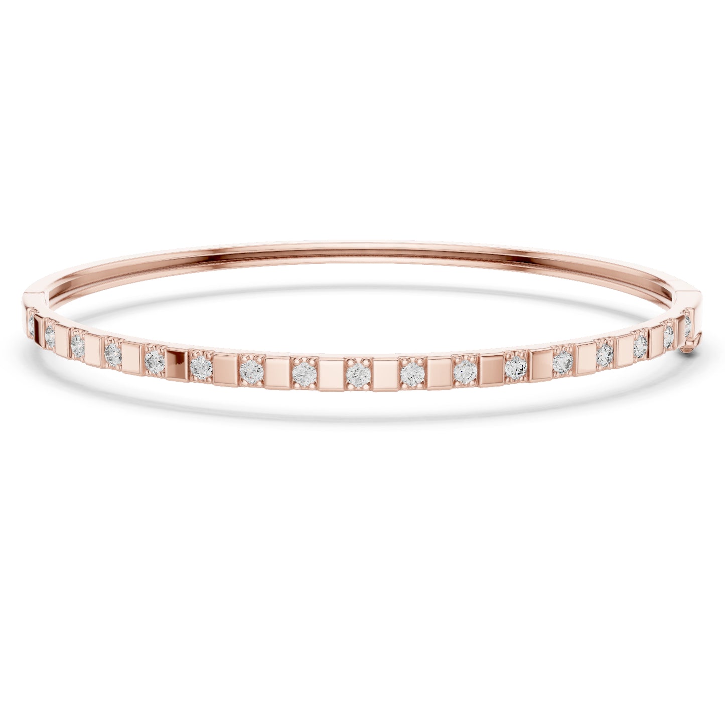 14k White Gold Round Lab-Grown Diamond Office Wear Bracelet | Pure Carat