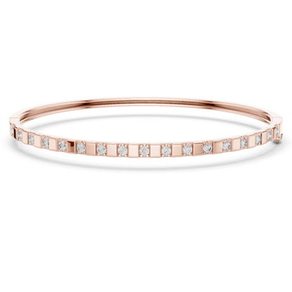 14k White Gold Round Lab-Grown Diamond Office Wear Bracelet | Pure Carat