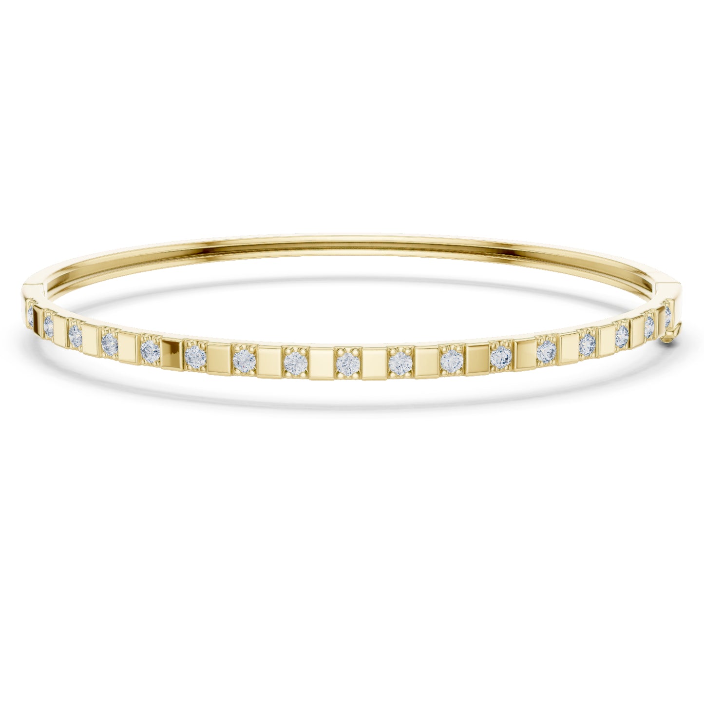 14k White Gold Round Lab-Grown Diamond Office Wear Bracelet | Pure Carat