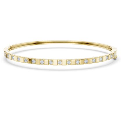 14k White Gold Round Lab-Grown Diamond Office Wear Bracelet | Pure Carat