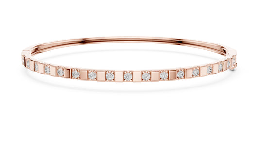 14k White Gold Round Lab-Grown Diamond Office Wear Bracelet | Pure Carat