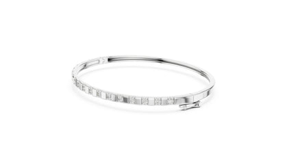 14k White Gold Round Lab-Grown Diamond Office Wear Bracelet | Pure Carat