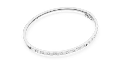 14k White Gold Round Lab-Grown Diamond Office Wear Bracelet | Pure Carat