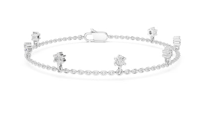 14k Yellow Gold Round Lab-Grown Diamond Everyday Wear Bracelet for Women | Pure Carat