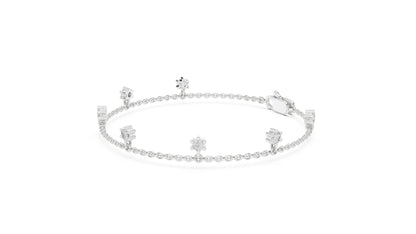 14k Yellow Gold Round Lab-Grown Diamond Everyday Wear Bracelet for Women | Pure Carat