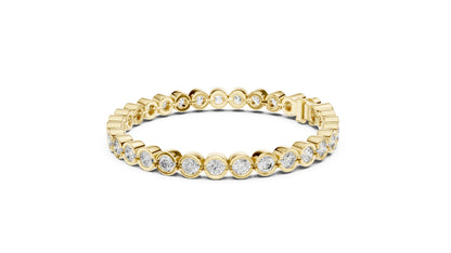 18k White Gold Round Lab-Grown Diamond Anniversary Gift Bracelet | Pure Carat