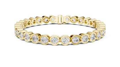 18k White Gold Round Lab-Grown Diamond Anniversary Gift Bracelet | Pure Carat