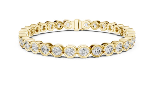 18k White Gold Round Lab-Grown Diamond Anniversary Gift Bracelet | Pure Carat