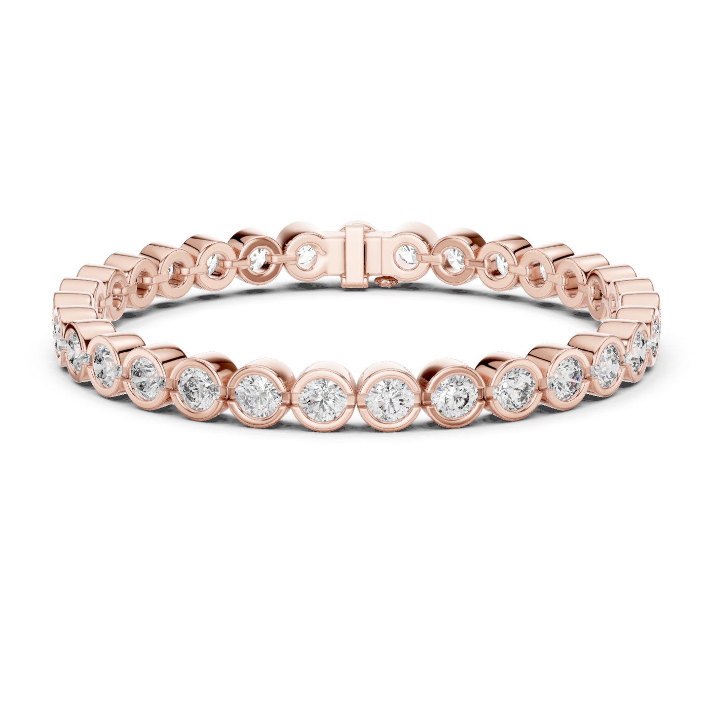 18k White Gold Round Lab-Grown Diamond Anniversary Gift Bracelet | Pure Carat