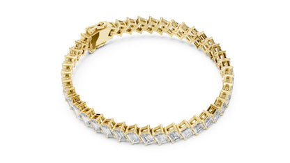 14k Rose Gold Emerald Lab-Grown Diamond Office Wear Bracelet for Women | Pure Carat