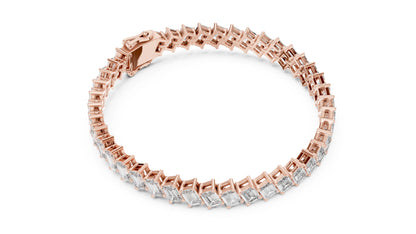 14k Rose Gold Emerald Lab-Grown Diamond Office Wear Bracelet for Women | Pure Carat