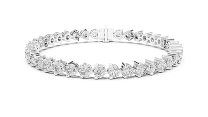 14k Yellow Gold Round Lab-Grown Diamond Wedding Bracelet for Women | Pure Carat