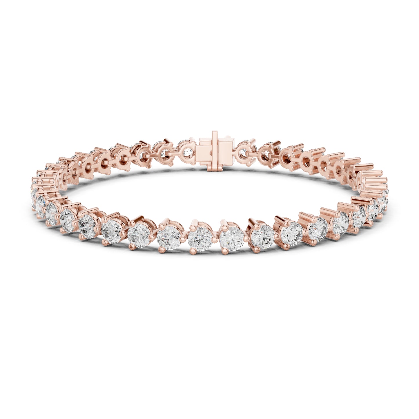 14k Yellow Gold Round Lab-Grown Diamond Wedding Bracelet for Women | Pure Carat