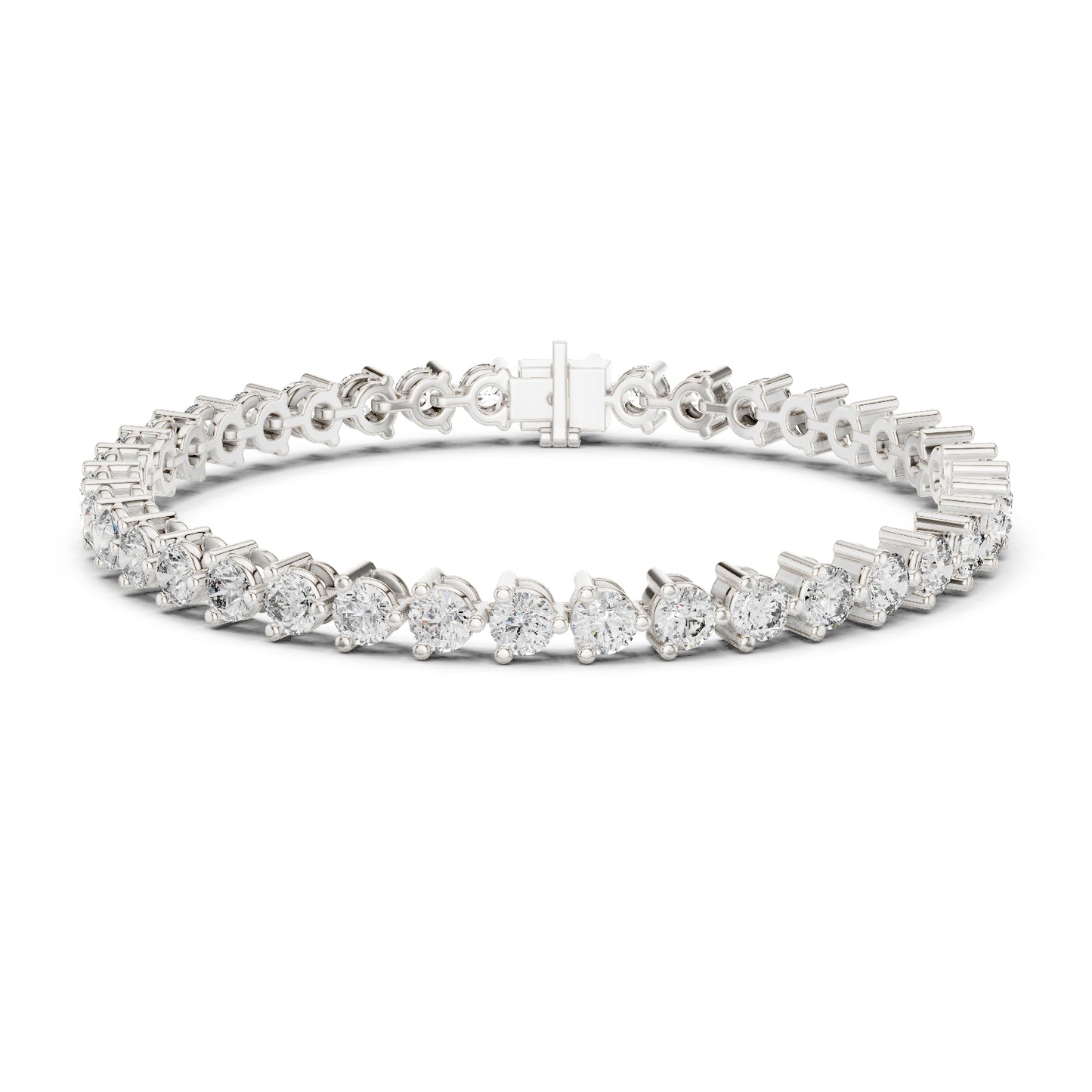 14k Yellow Gold Round Lab-Grown Diamond Wedding Bracelet for Women | Pure Carat