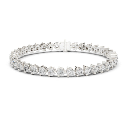 14k Yellow Gold Round Lab-Grown Diamond Wedding Bracelet for Women | Pure Carat