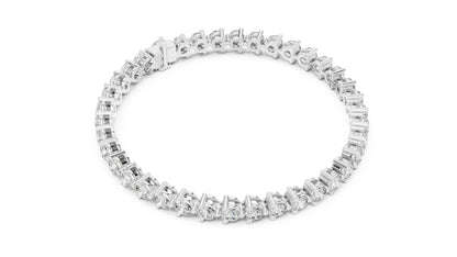 14k Yellow Gold Round Lab-Grown Diamond Wedding Bracelet for Women | Pure Carat