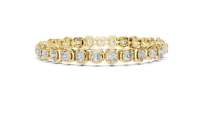 14k White Gold Cushion Lab-Grown Diamond Bridal Bracelet for Women | Pure Carat
