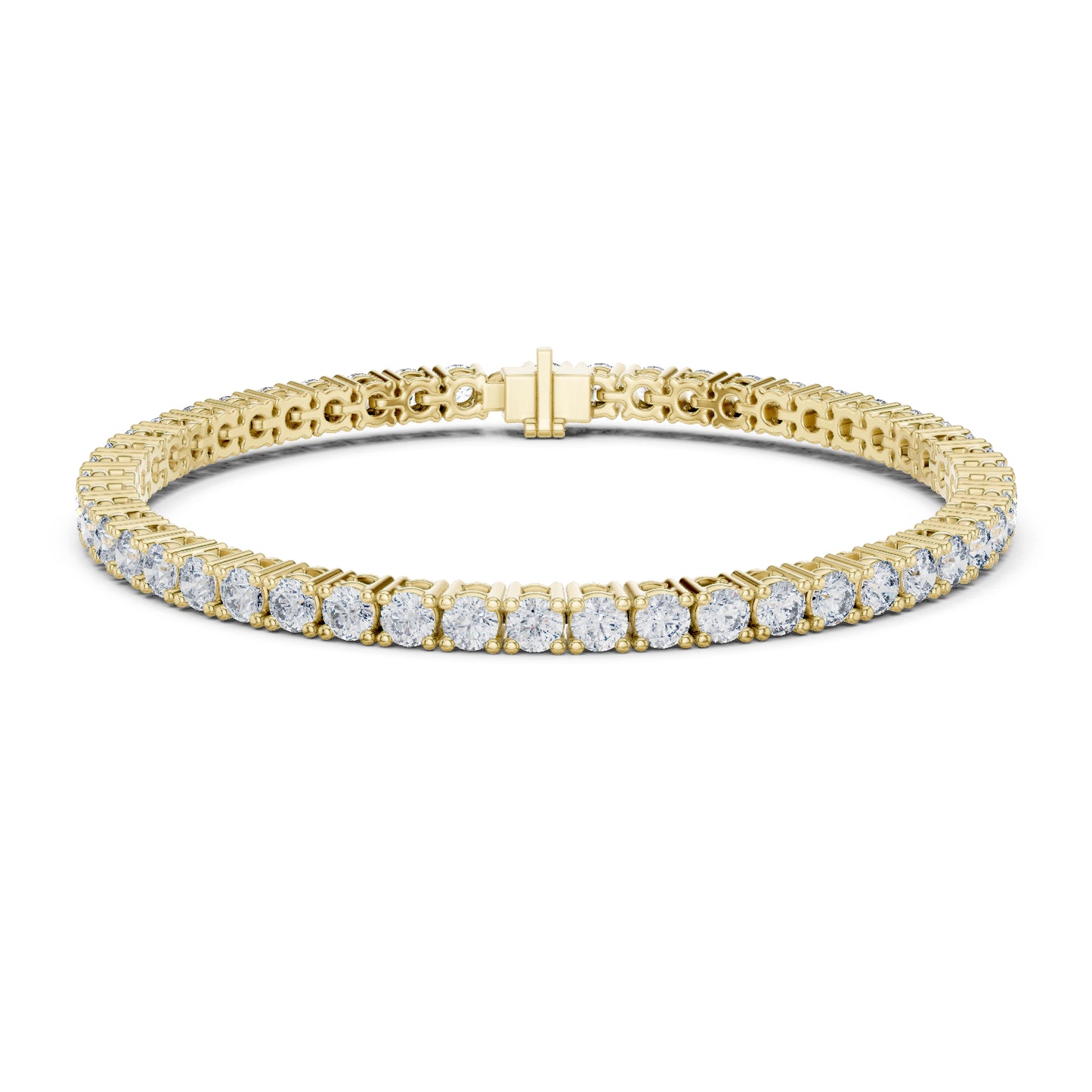 18k Rose Gold Round Lab-Grown Diamond Party Wear Bracelet for Women | Pure Carat