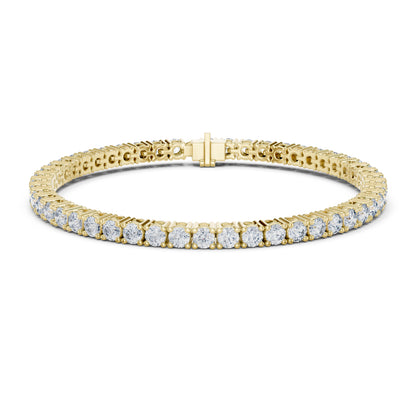 18k Rose Gold Round Lab-Grown Diamond Party Wear Bracelet for Women | Pure Carat