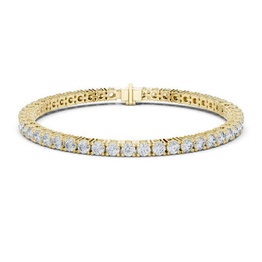 18k Rose Gold Round Lab-Grown Diamond Party Wear Bracelet for Women | Pure Carat