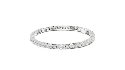 18k Rose Gold Round Lab-Grown Diamond Party Wear Bracelet for Women | Pure Carat