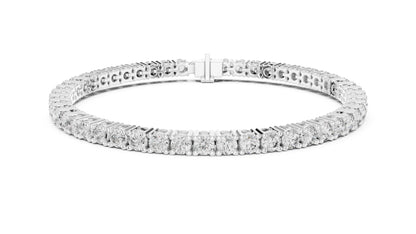 18k Rose Gold Round Lab-Grown Diamond Party Wear Bracelet for Women | Pure Carat