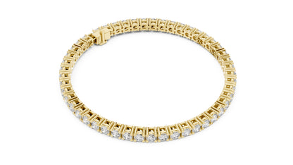 18k Rose Gold Round Lab-Grown Diamond Party Wear Bracelet for Women | Pure Carat