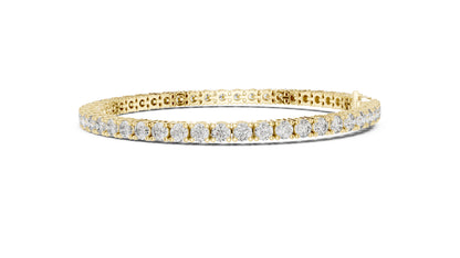 18k Rose Gold Round Lab-Grown Diamond Party Wear Bracelet for Women | Pure Carat
