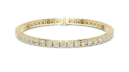 18k Rose Gold Round Lab-Grown Diamond Party Wear Bracelet for Women | Pure Carat