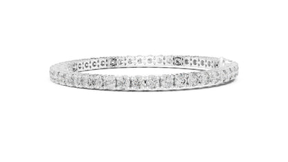 14k Yellow Gold Round Lab-Grown Diamond Engagement Bracelet for Women | Pure Carat
