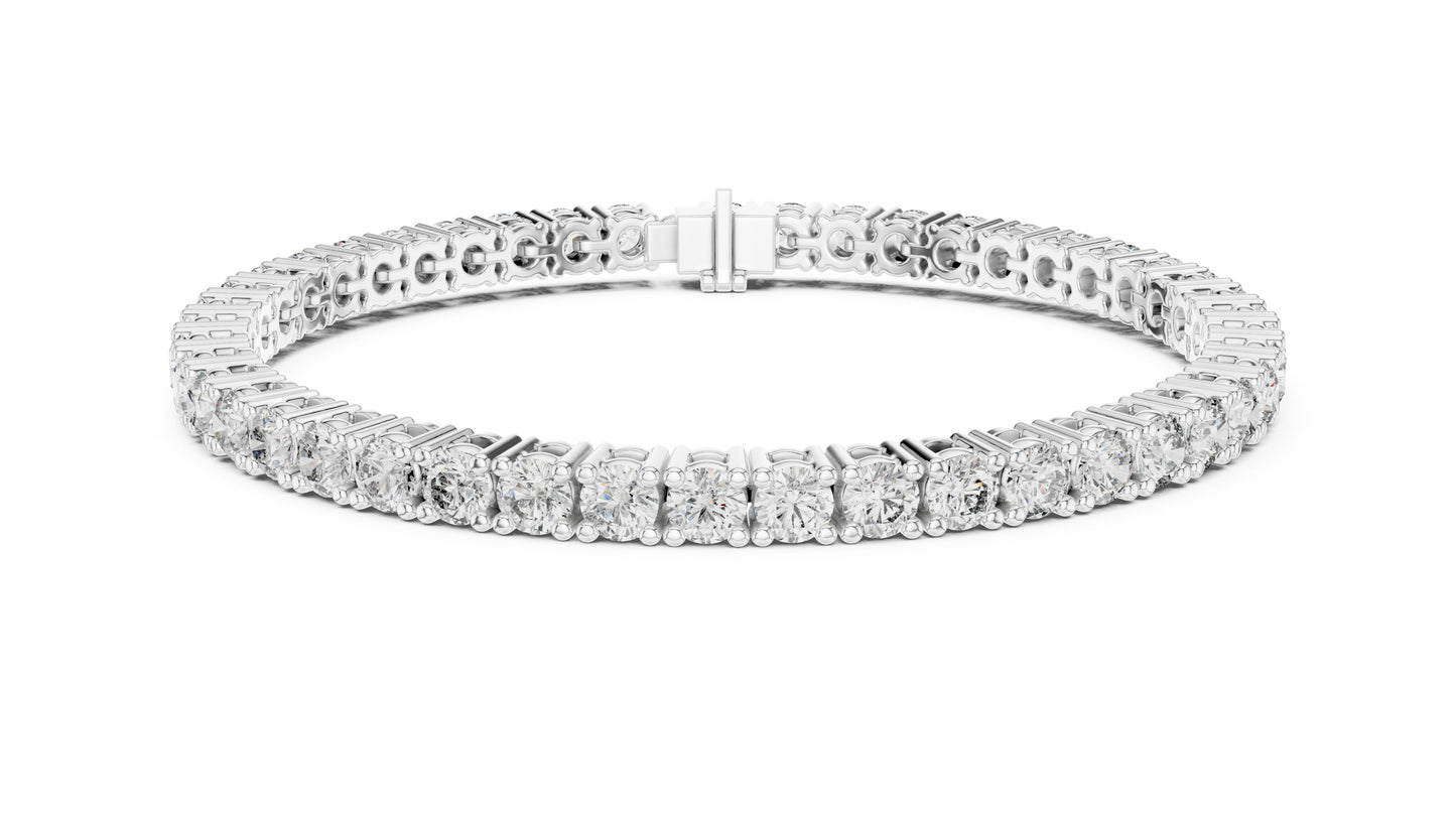 14k Yellow Gold Round Lab-Grown Diamond Engagement Bracelet for Women | Pure Carat