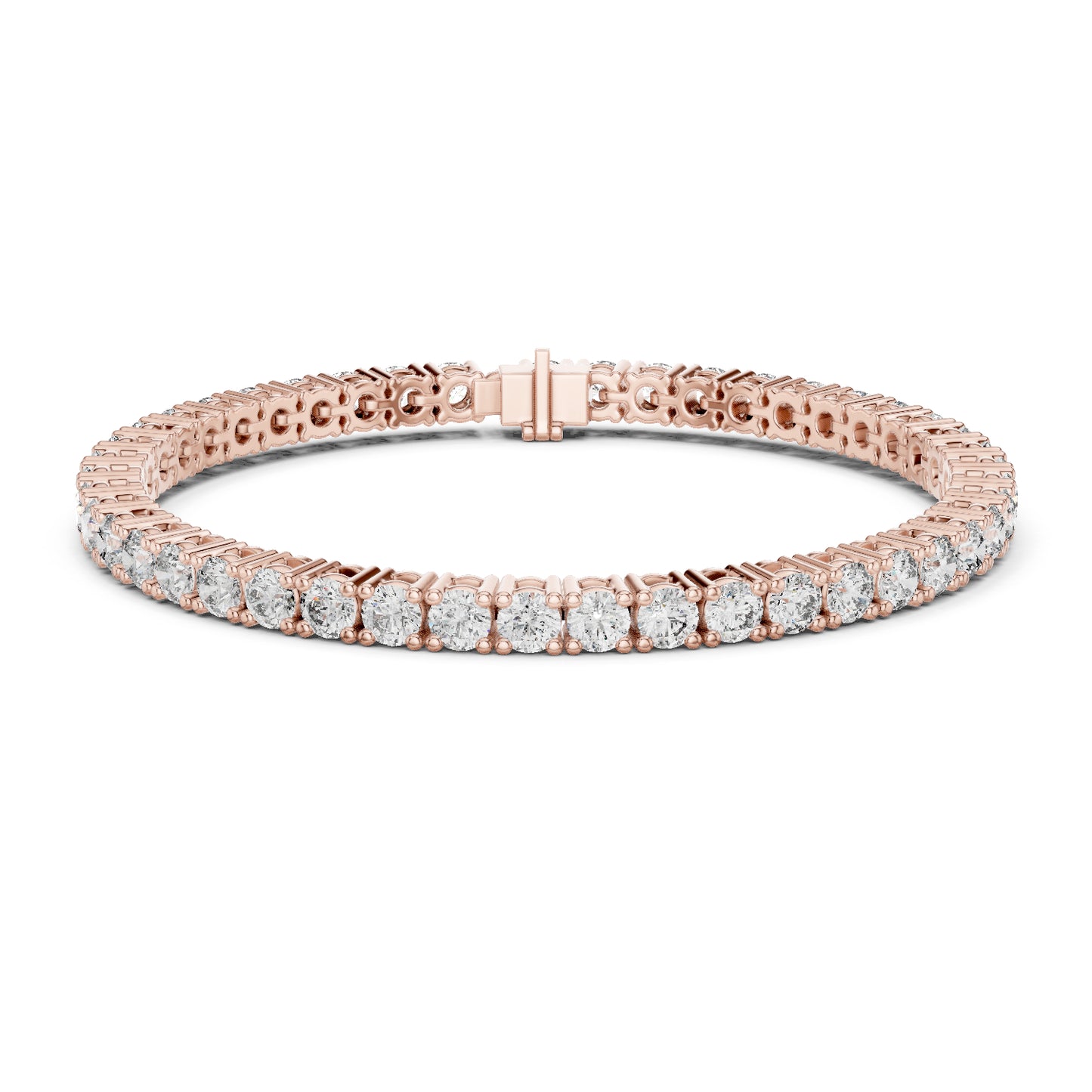 14k Yellow Gold Round Lab-Grown Diamond Engagement Bracelet for Women | Pure Carat