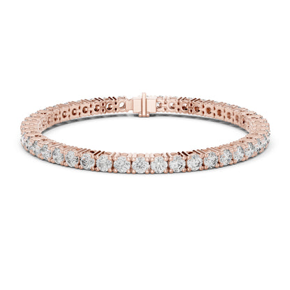 14k Yellow Gold Round Lab-Grown Diamond Engagement Bracelet for Women | Pure Carat