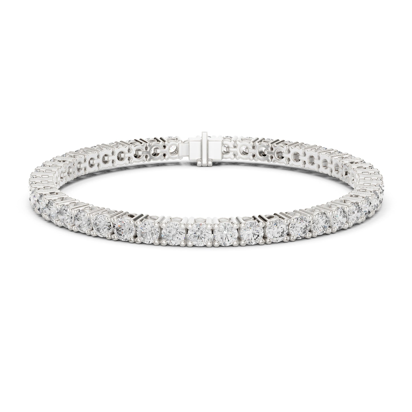 14k Yellow Gold Round Lab-Grown Diamond Engagement Bracelet for Women | Pure Carat