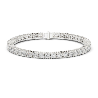 14k Yellow Gold Round Lab-Grown Diamond Engagement Bracelet for Women | Pure Carat