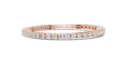 14k Yellow Gold Round Lab-Grown Diamond Engagement Bracelet for Women | Pure Carat