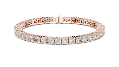 14k Yellow Gold Round Lab-Grown Diamond Engagement Bracelet for Women | Pure Carat