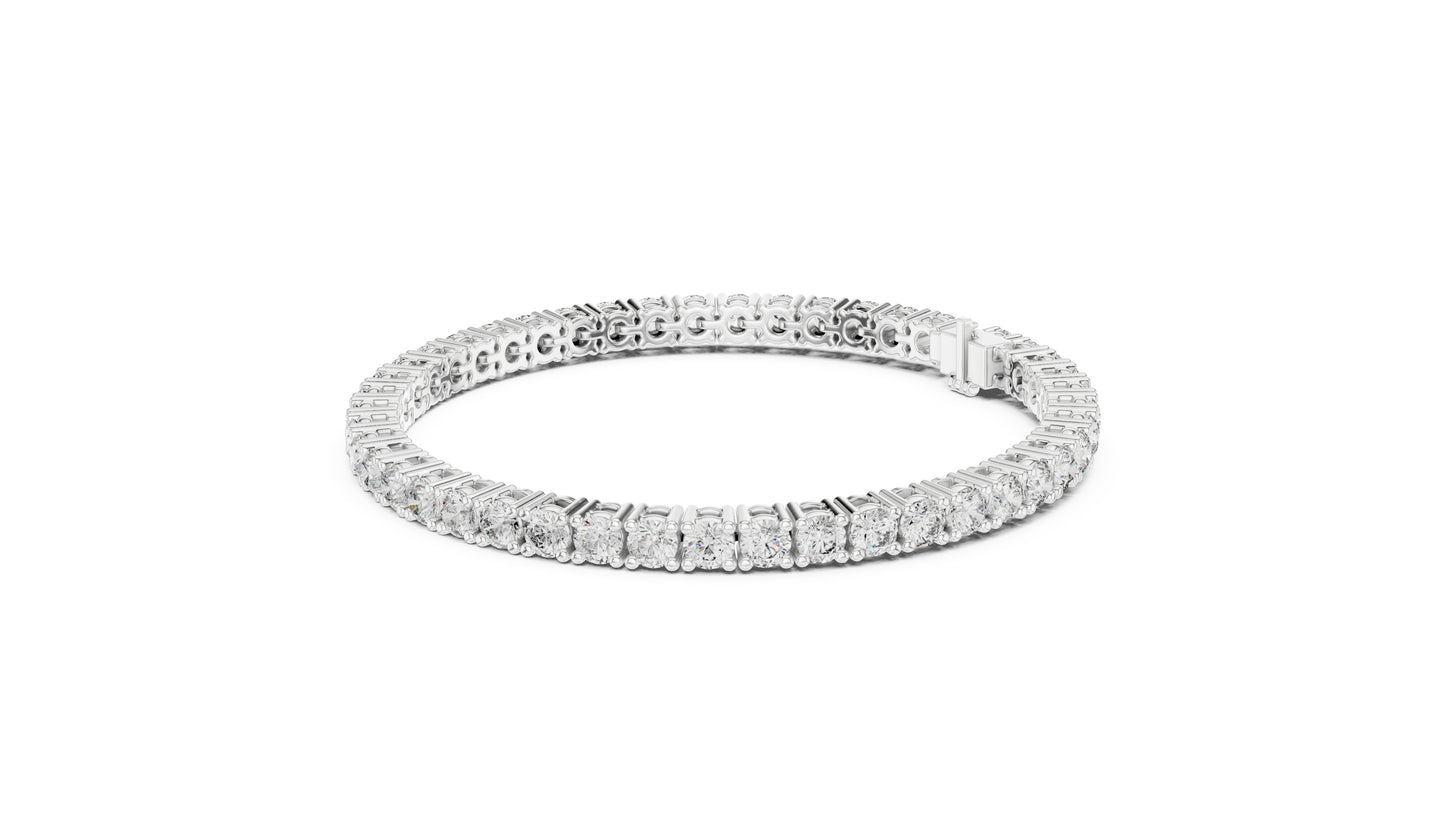 14k Yellow Gold Round Lab-Grown Diamond Engagement Bracelet for Women | Pure Carat