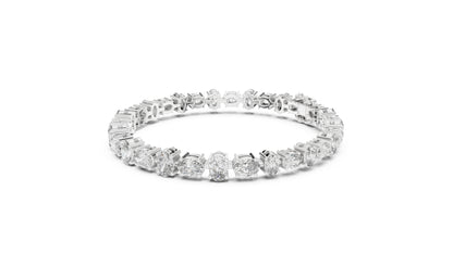 14k Rose Gold Oval Lab-Grown Diamond Everyday Wear Bracelet for Women | Pure Carat