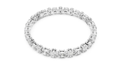 14k Rose Gold Oval Lab-Grown Diamond Everyday Wear Bracelet for Women | Pure Carat
