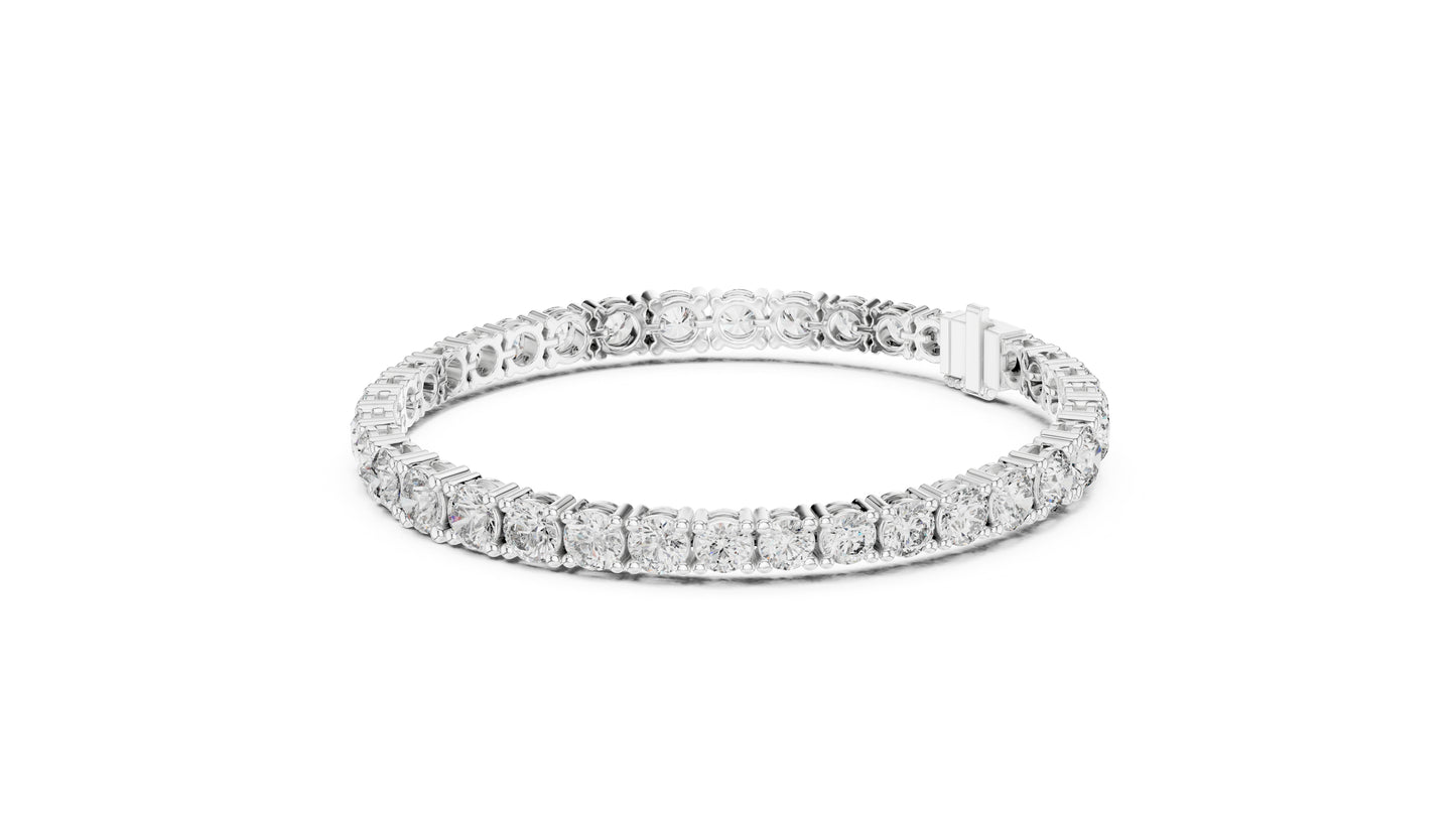 Women’s Wedding Bracelet in 18K Rose Gold – Round Lab-Grown Diamond Design - Pure Carat