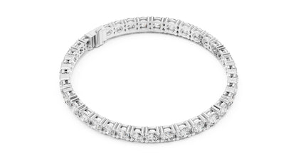 Women’s Wedding Bracelet in 18K Rose Gold – Round Lab-Grown Diamond Design - Pure Carat