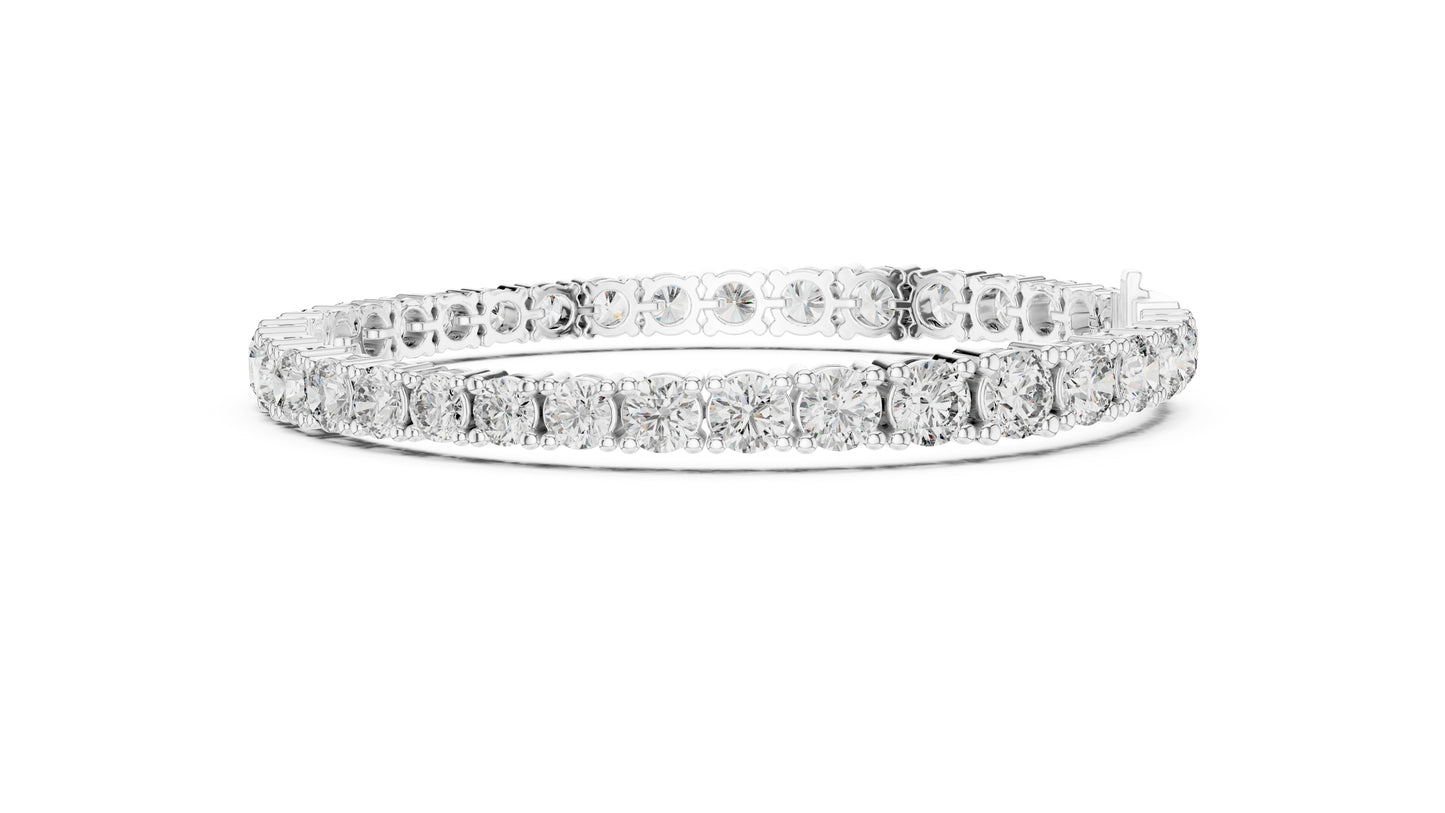 Women’s Wedding Bracelet in 18K Rose Gold – Round Lab-Grown Diamond Design - Pure Carat
