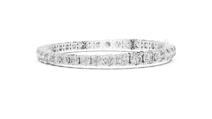 Women’s Wedding Bracelet in 18K Rose Gold – Round Lab-Grown Diamond Design - Pure Carat