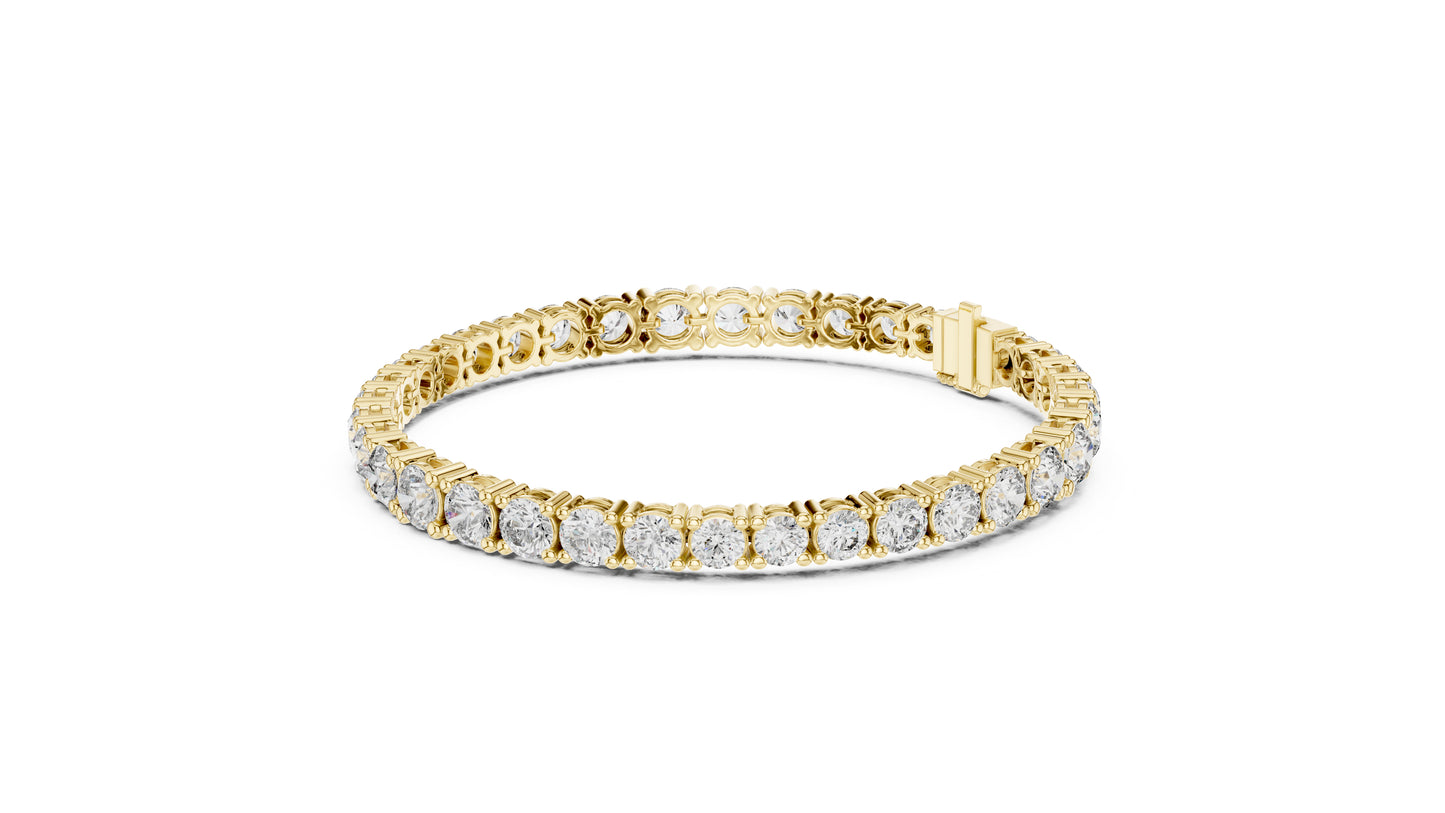 Women’s Wedding Bracelet in 18K Rose Gold – Round Lab-Grown Diamond Design - Pure Carat