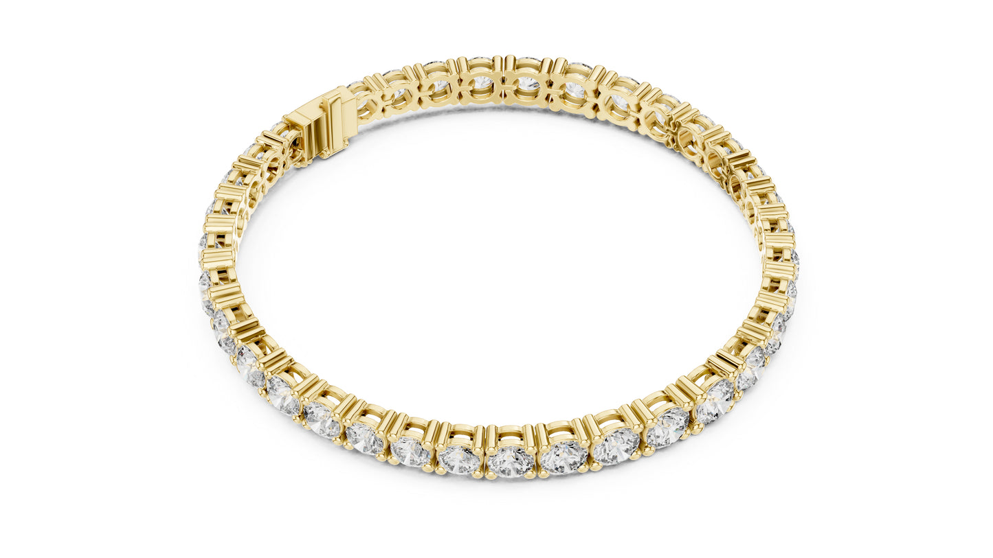 Women’s Wedding Bracelet in 18K Rose Gold – Round Lab-Grown Diamond Design - Pure Carat
