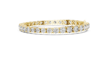 Women’s Wedding Bracelet in 18K Rose Gold – Round Lab-Grown Diamond Design - Pure Carat