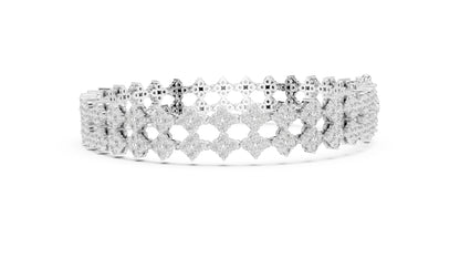 18k Yellow Gold Round Lab-Grown Diamond Wedding Bracelet for Women | Pure Carat