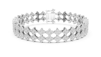 18k Yellow Gold Round Lab-Grown Diamond Wedding Bracelet for Women | Pure Carat